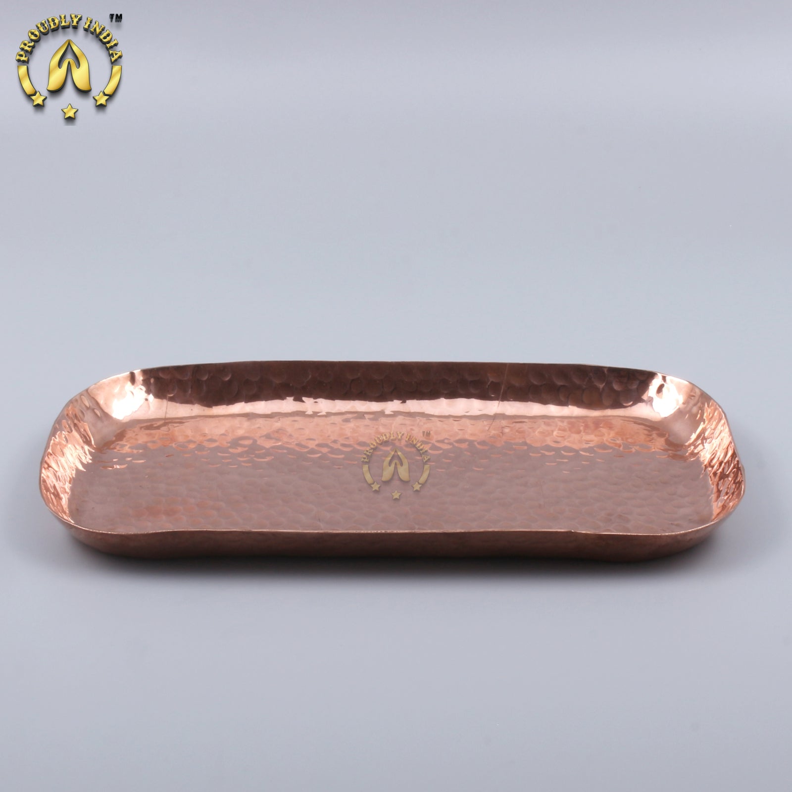Copper Tray With 2 Copper Glass