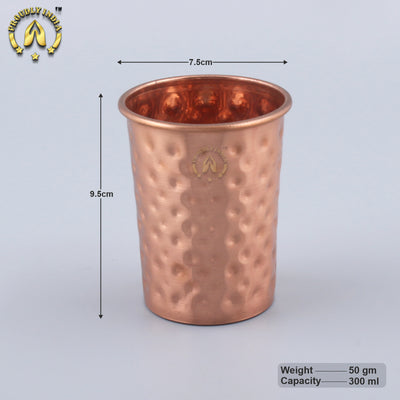 Copper Water Bottle 1100 ml With 2 Copper Glasses