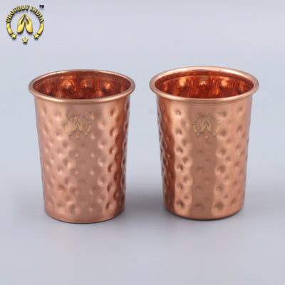 Copper Water Bottle 1100 ml With 2 Copper Glasses