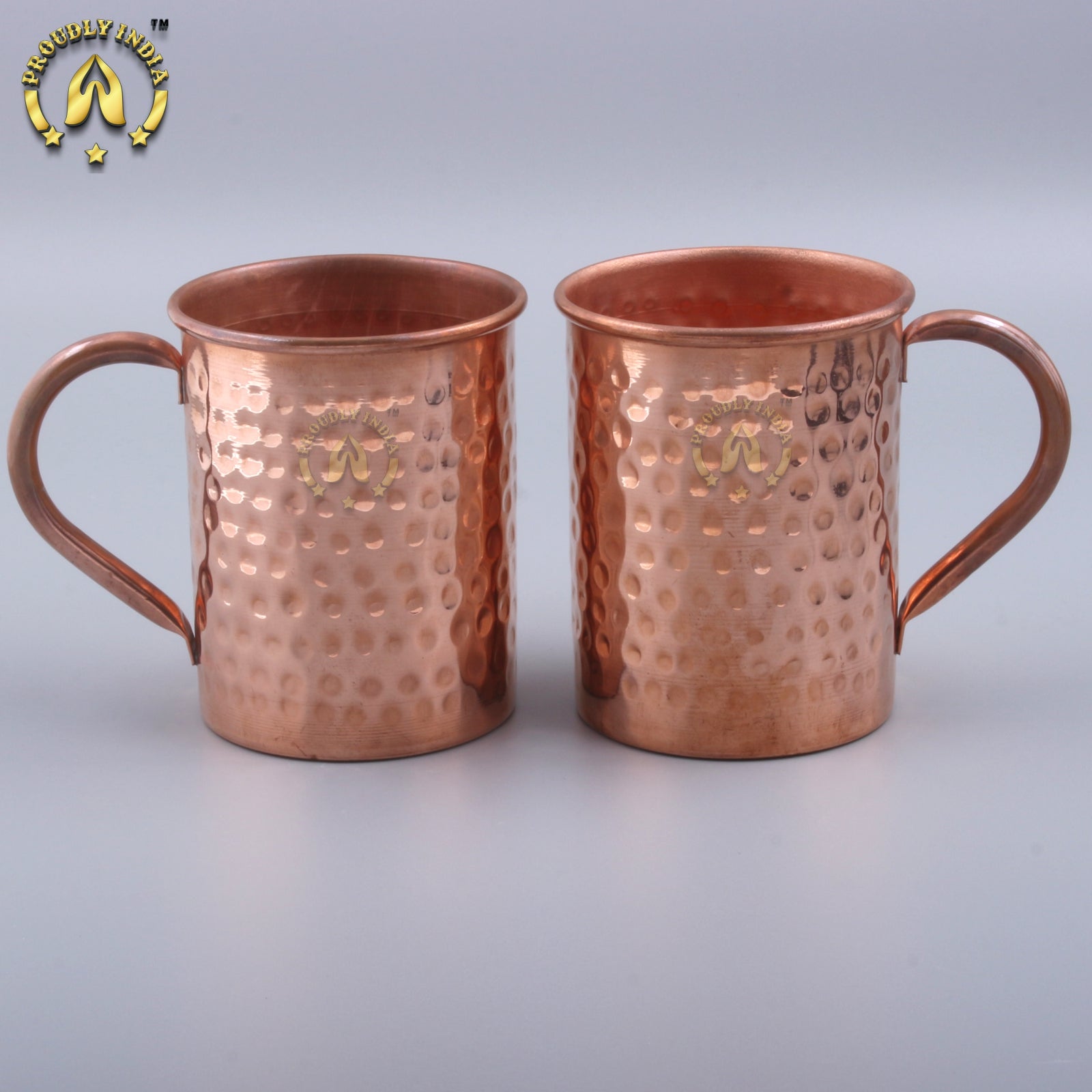 Set of 2 Pure Copper Beer Mug 450 ml