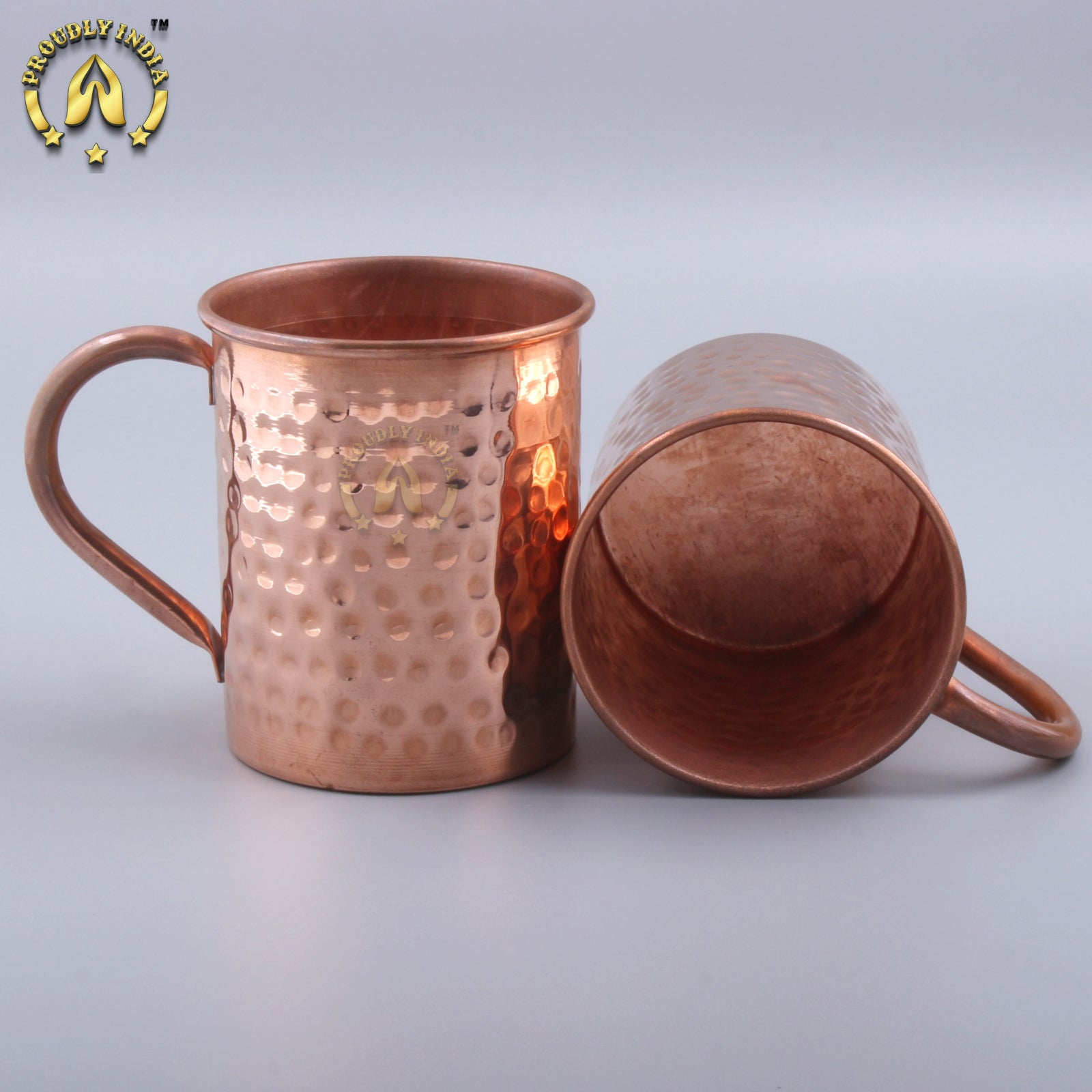 Set of 2 Pure Copper Beer Mug 450 ml