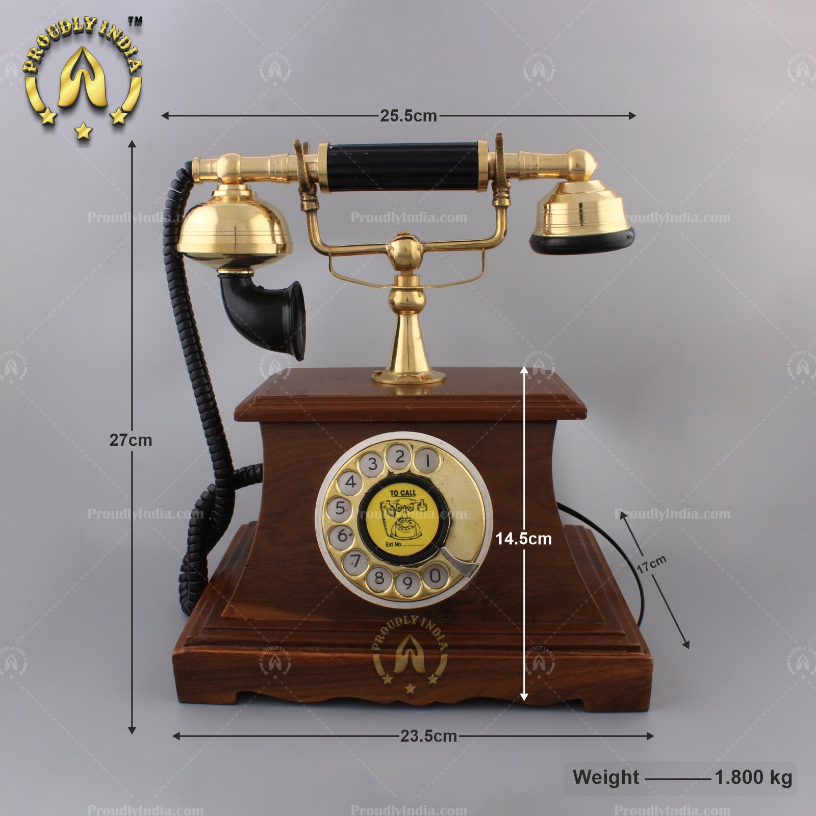 Wooden Shack Maharaja Retro Telephone
