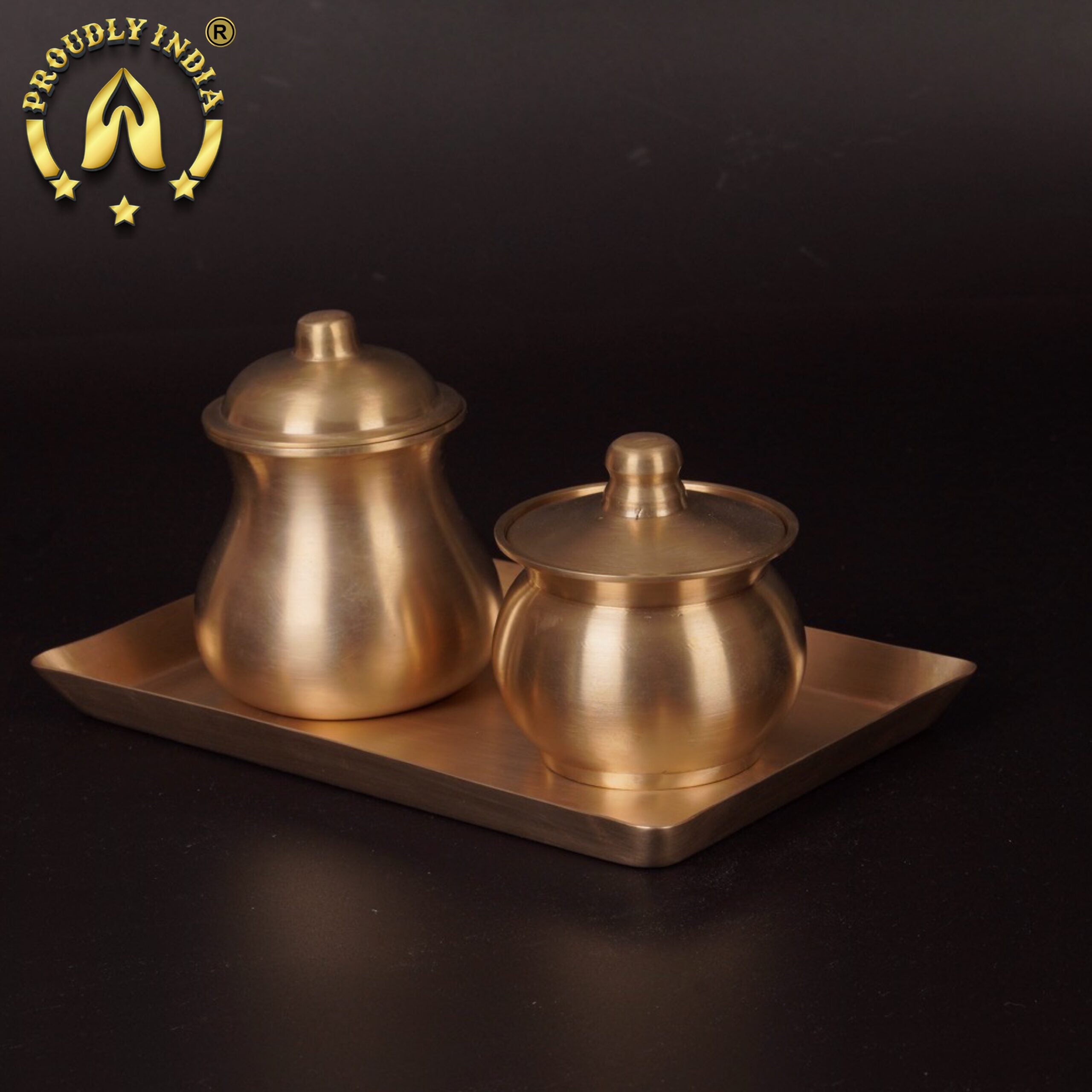 Lead Free Bronze Ghee And Oil Pot Set