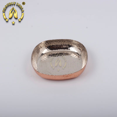 Copper Square Thali Set 6 Piece