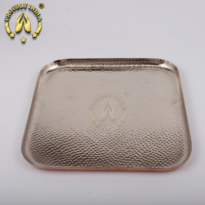 Copper Square Thali Set 6 Piece