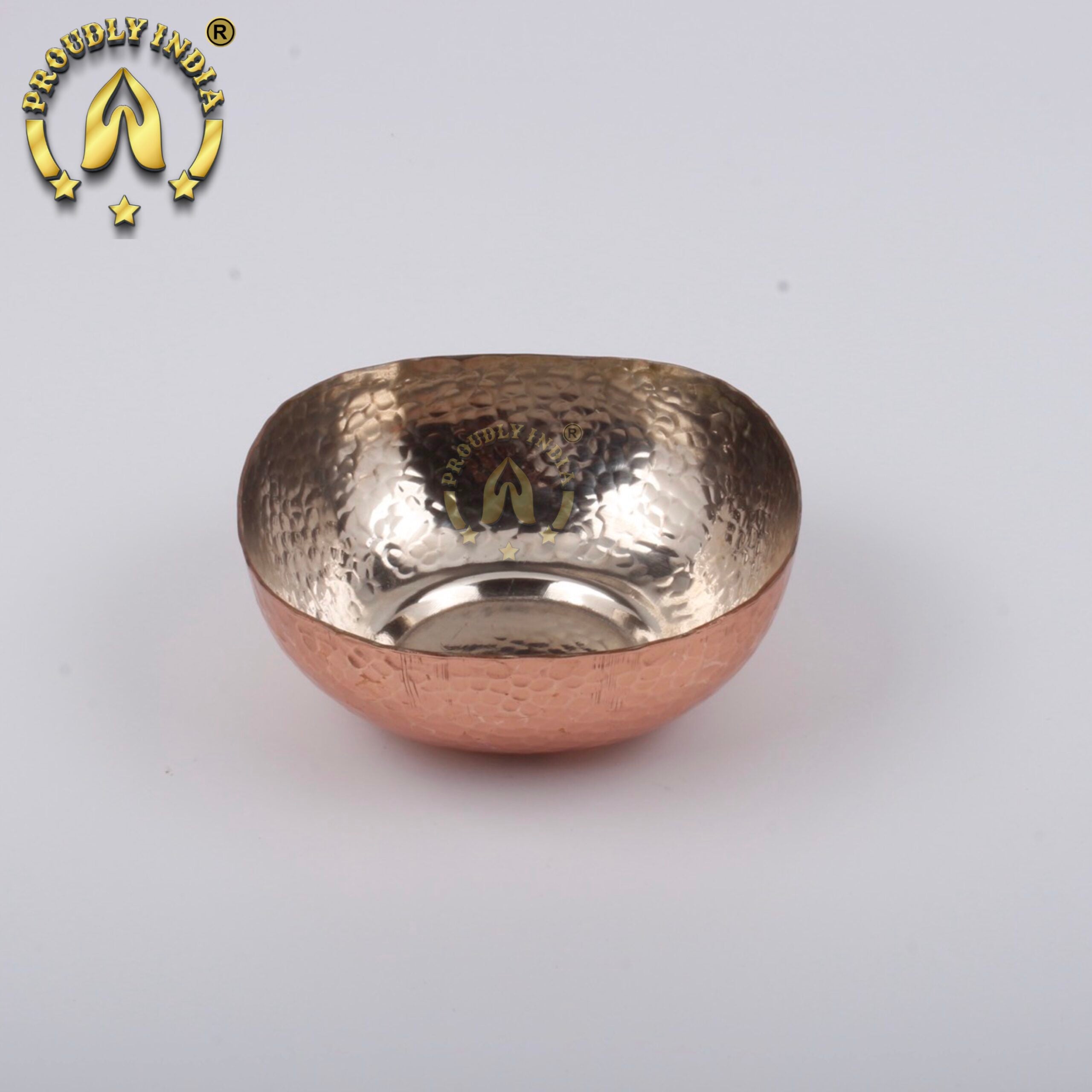 Copper Square Thali Set 6 Piece