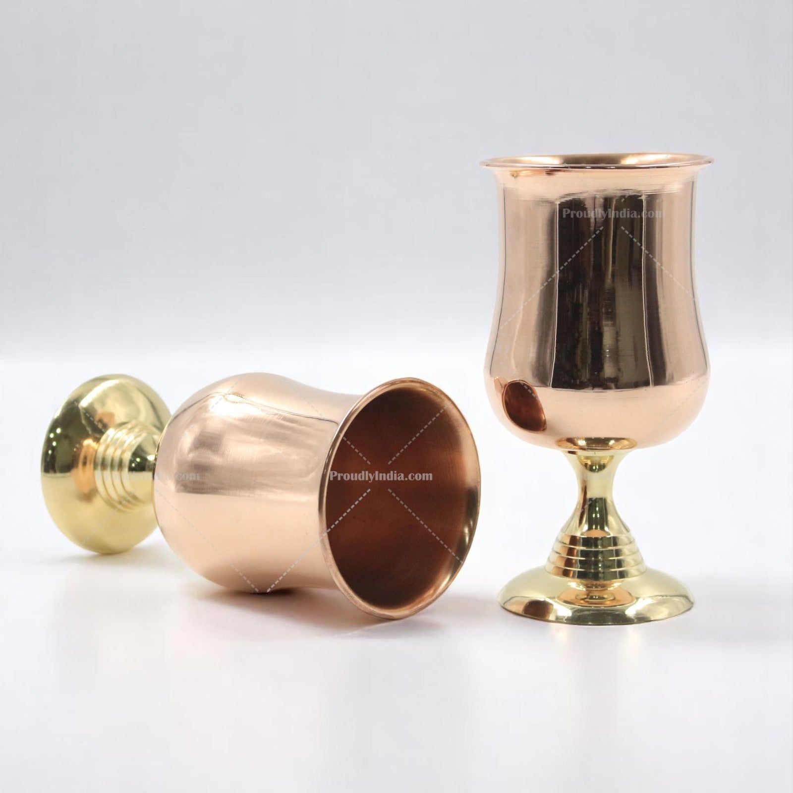 Set of 2 Copper Wine Glasses