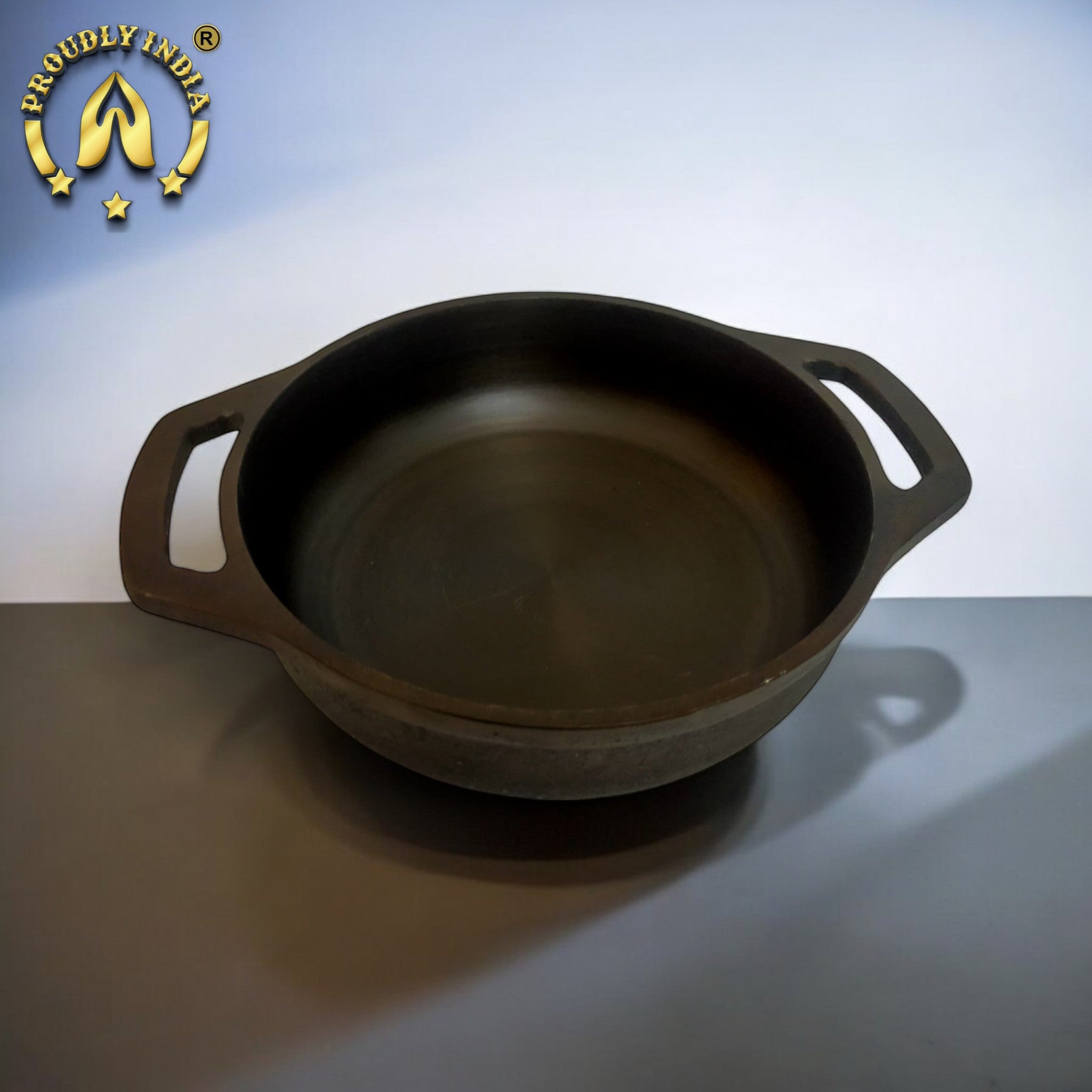 Induction Base Cast Iron Flat Kadai