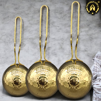 Set of 3 Brass Tadka Pan