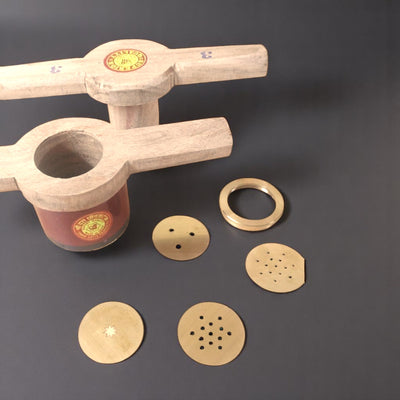 Wooden Idiyappam Press with Brass Jali