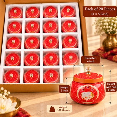 4"  Pichwai Box ( Set of 20 )