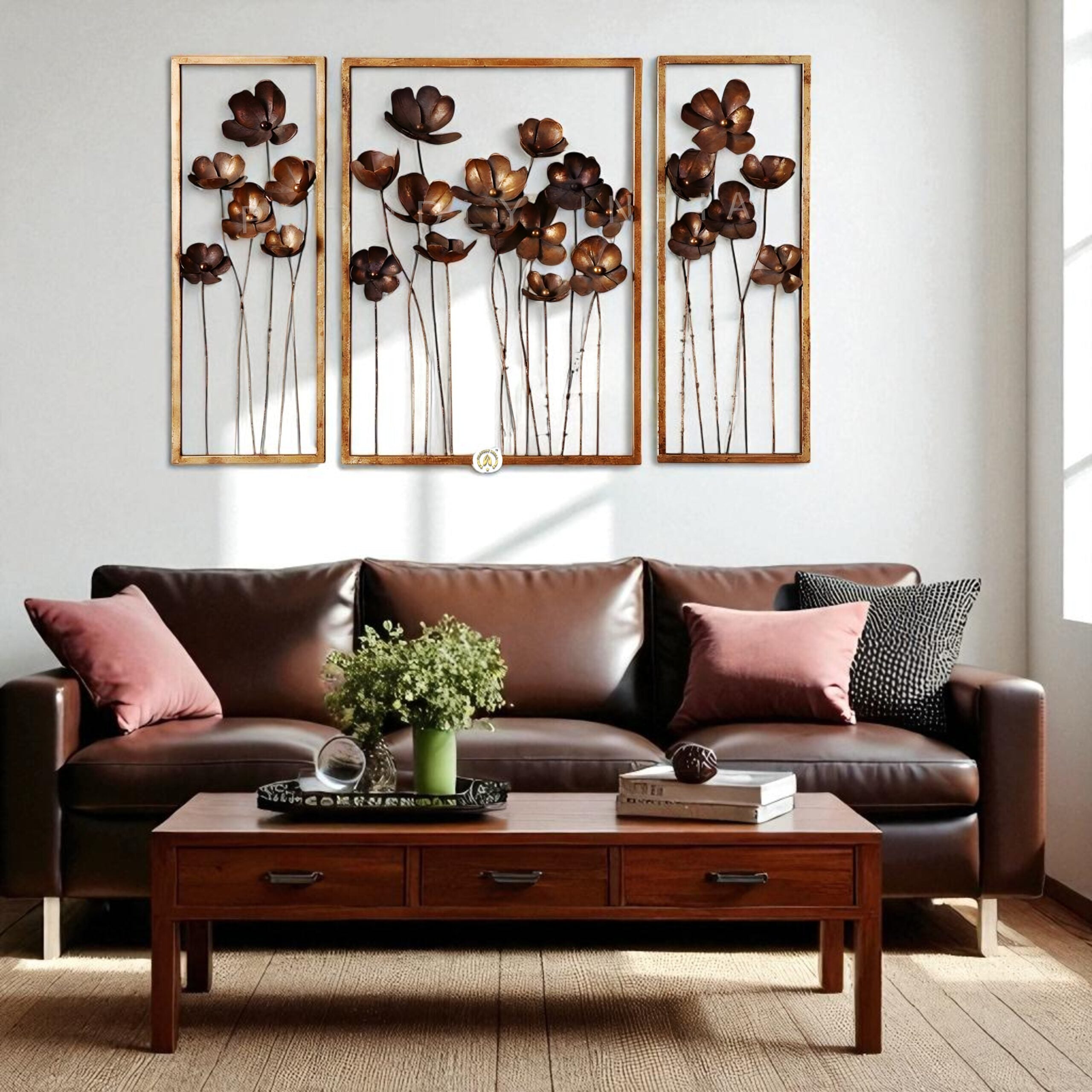 Rust Petal Symphony Iron Metal Wall Art