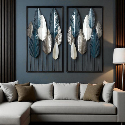 Set of 2 Urban Palm Elegance Wall Mural