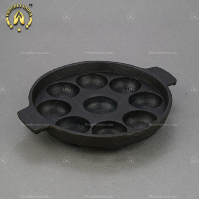 Iron Paniyaram Pan with 9 Pits