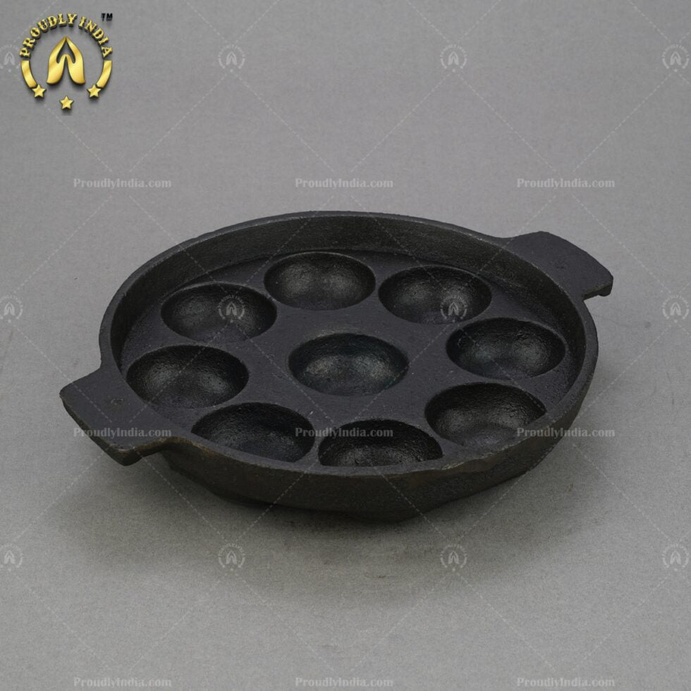Iron Paniyaram Pan with 9 Pits