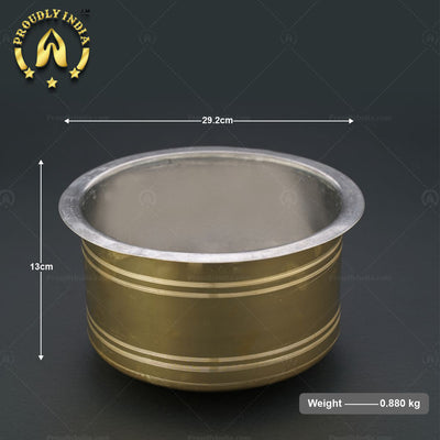 Set of 3 Brass Mysore Gravy Pot