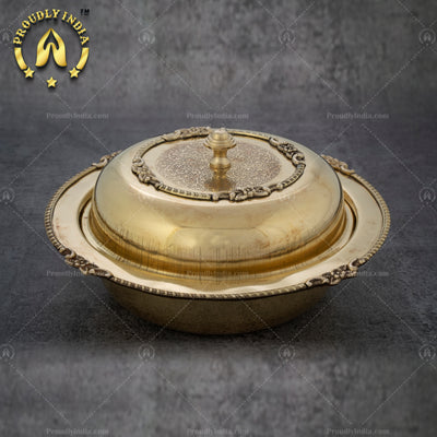 Brass Serving Casserole With Lid
