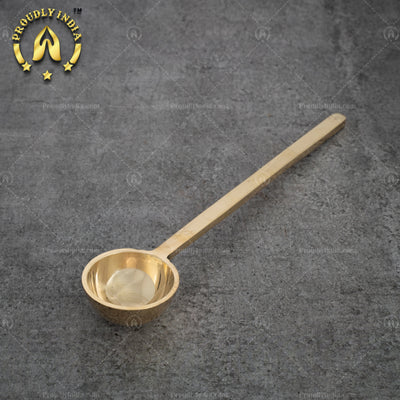 Set of 3 Brass Scoop Ladle | Kuzhi Karandi