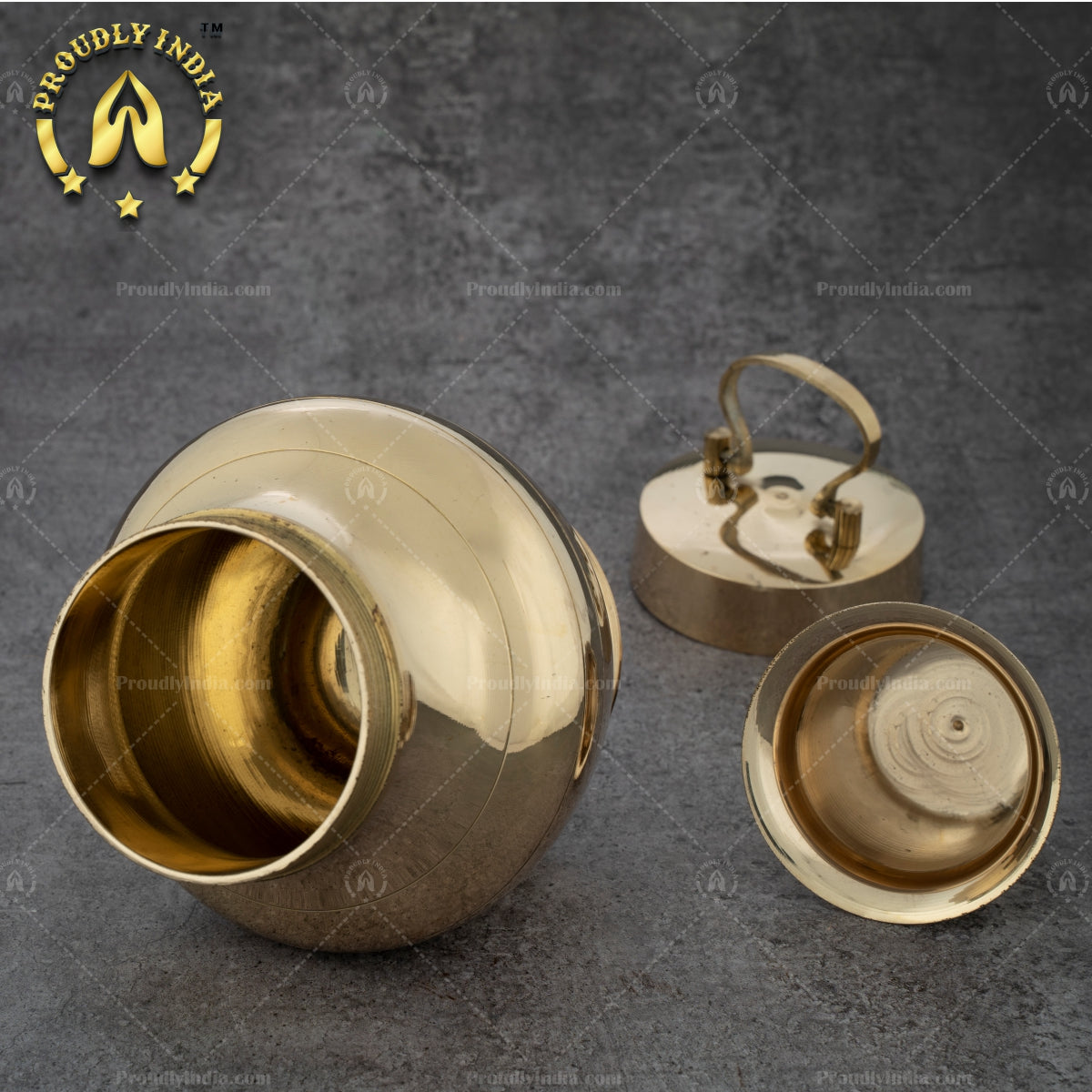 Brass Lota with Inbuilt Tumbler | Kooja