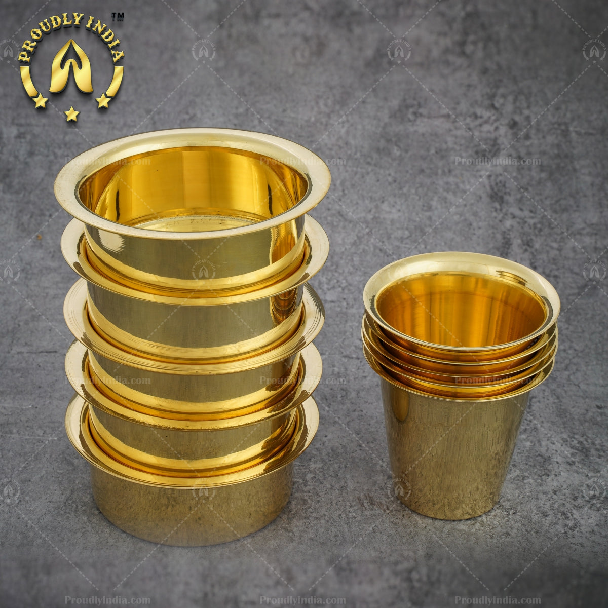 Set of 6 Glossy Coffee Dabara
