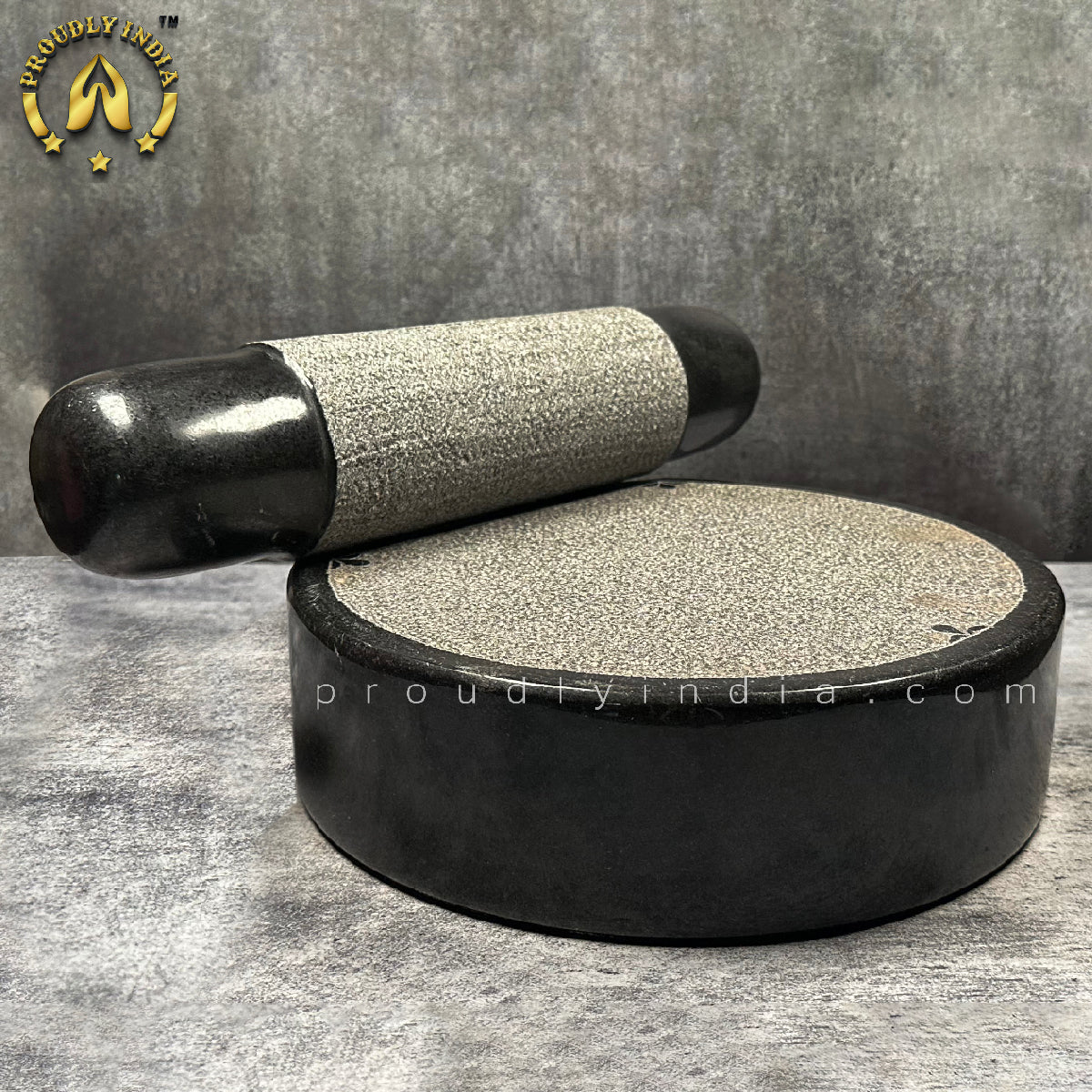Round Granite Grinding Stone | Silbatta | Ammi Kallu