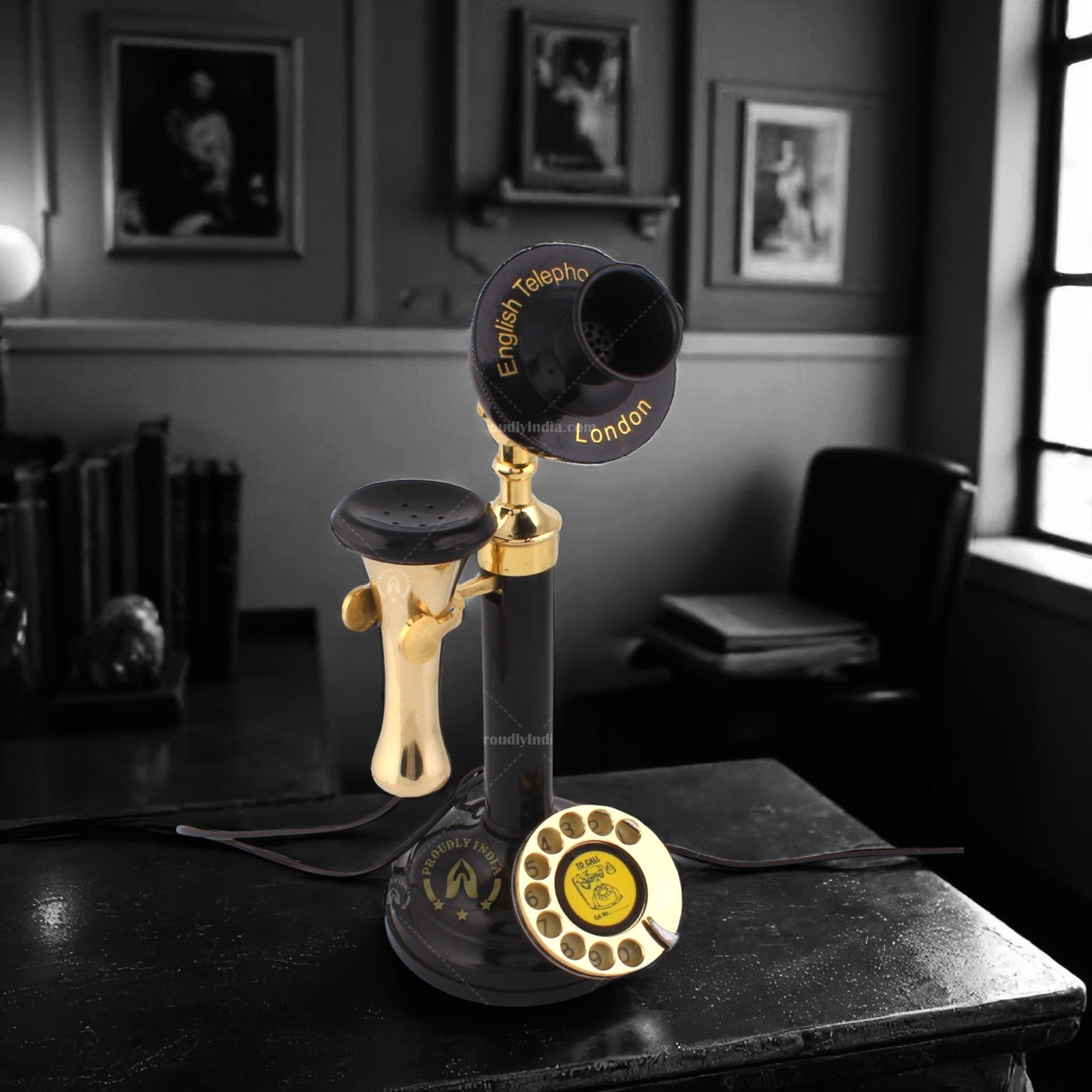 Backelite Old Roatary Dial Antique Telephone