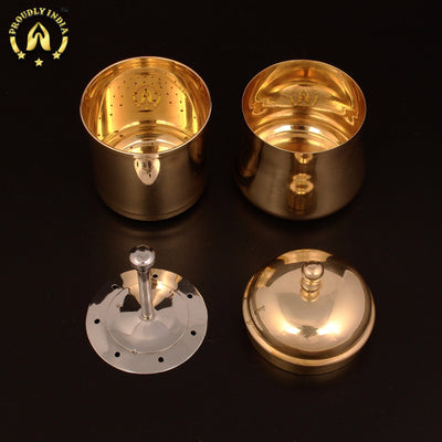 Brass Glossy Coffee Filter with 2 Glossy Dabara