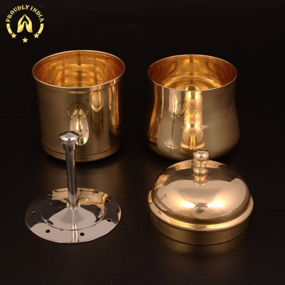 Brass Glossy Coffee Filter with 2 Glossy Dabara