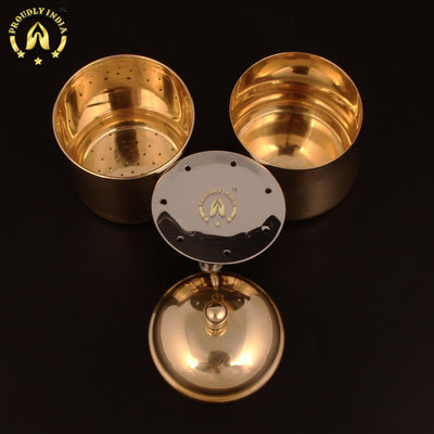 Brass Glossy Coffee Filter with 2 Glossy Dabara