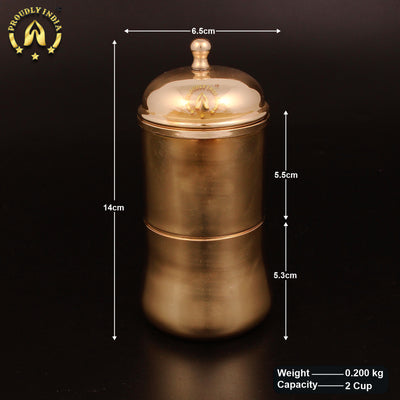 Brass Glossy Coffee Filter with 2 Glossy Dabara