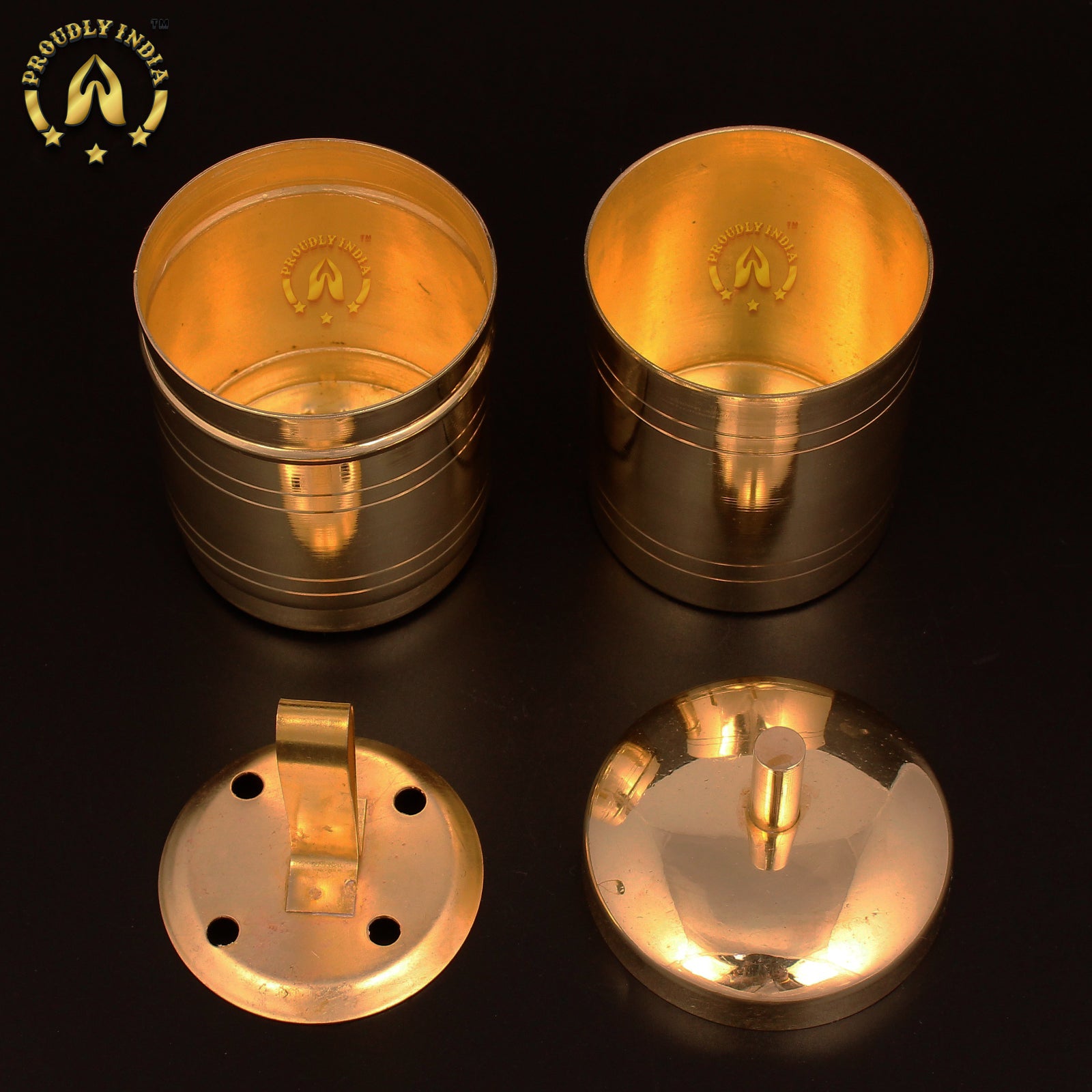 Pure Brass Coffee Filter With Set Of 6 Dabara