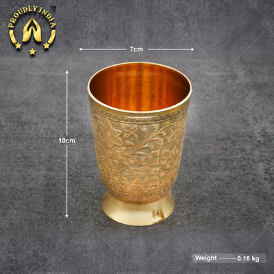 Brass Etched Dinner Thali Set