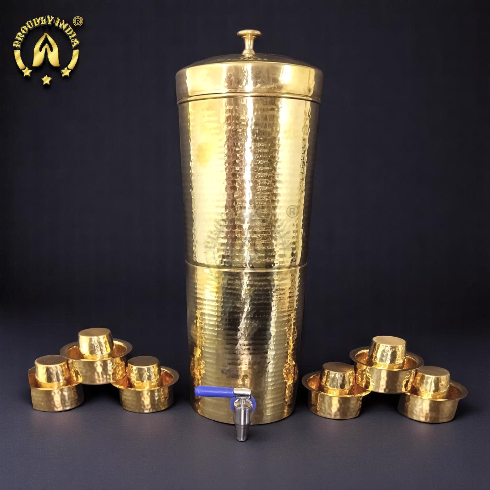 Big Party Brass Coffee Filter with 20 Dabaras
