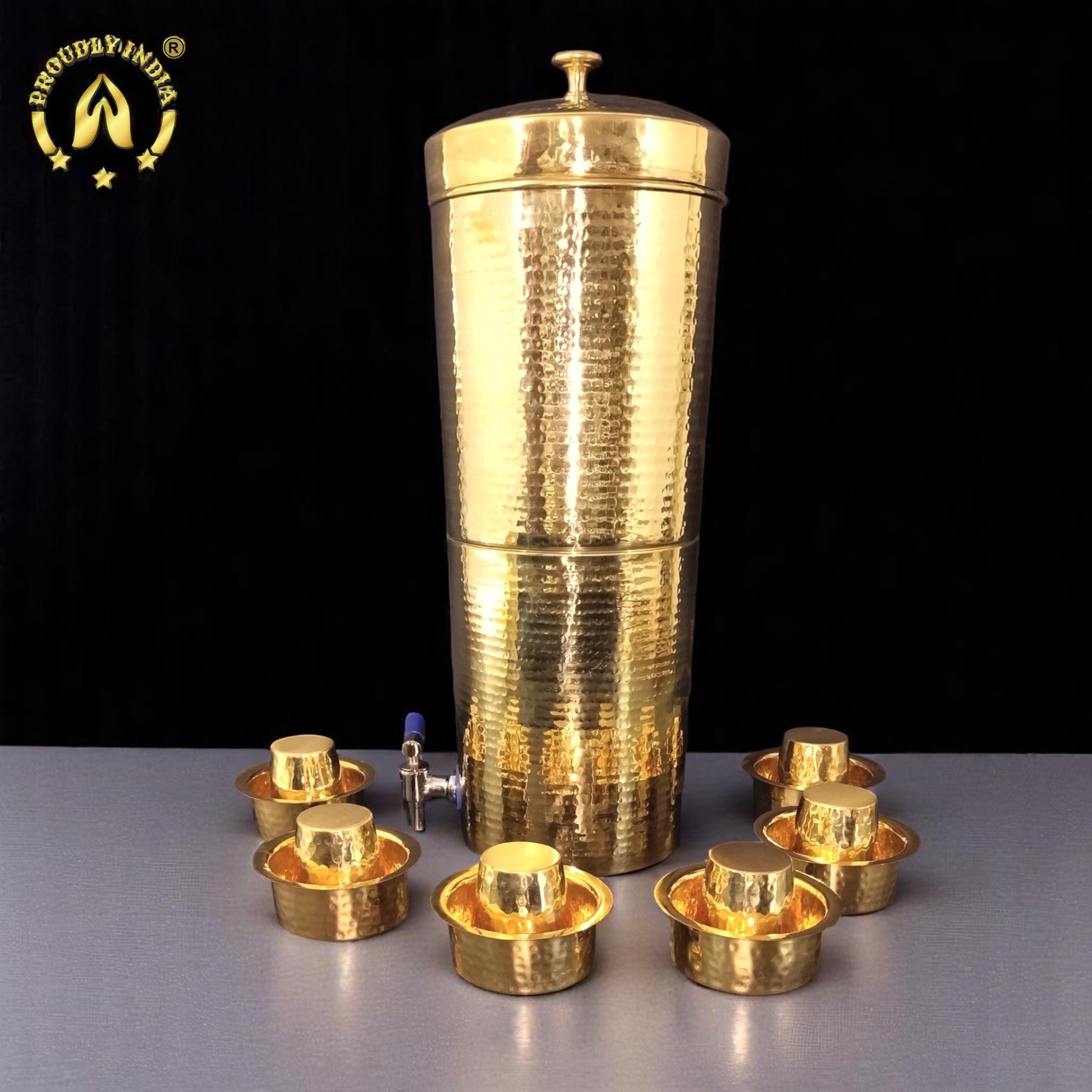 Big Party Brass Coffee Filter with 20 Dabaras