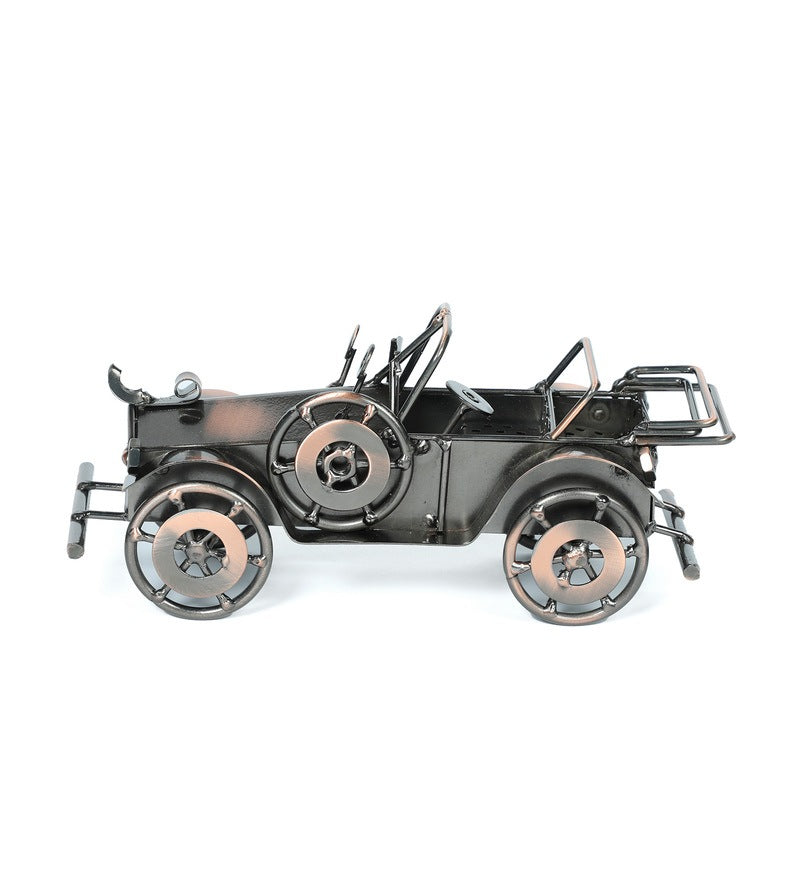 Vintage Military Miniature Jeep Showpiece