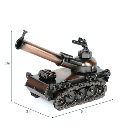 Army Style Military Missile Combat Canon Tank Miniature Showpiece