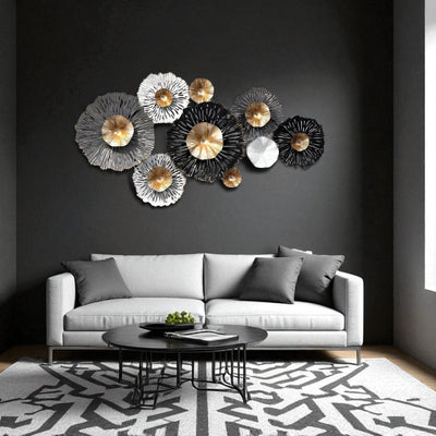 Black & White Twilight Bloom Trail Floral Wall Art