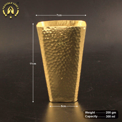 Set Of 2 Brass Water Glass And Tray