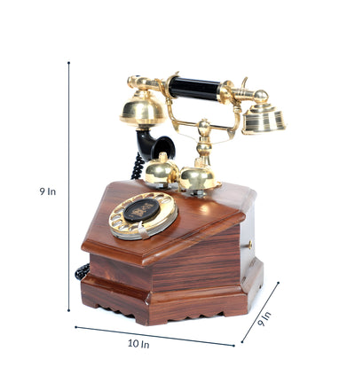 Retro Wood And Brass London Telephon