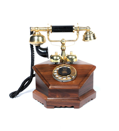 Retro Wood And Brass London Telephon