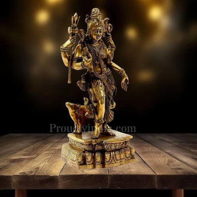 Buy 18-Inch Brass Lord Shiva Idol