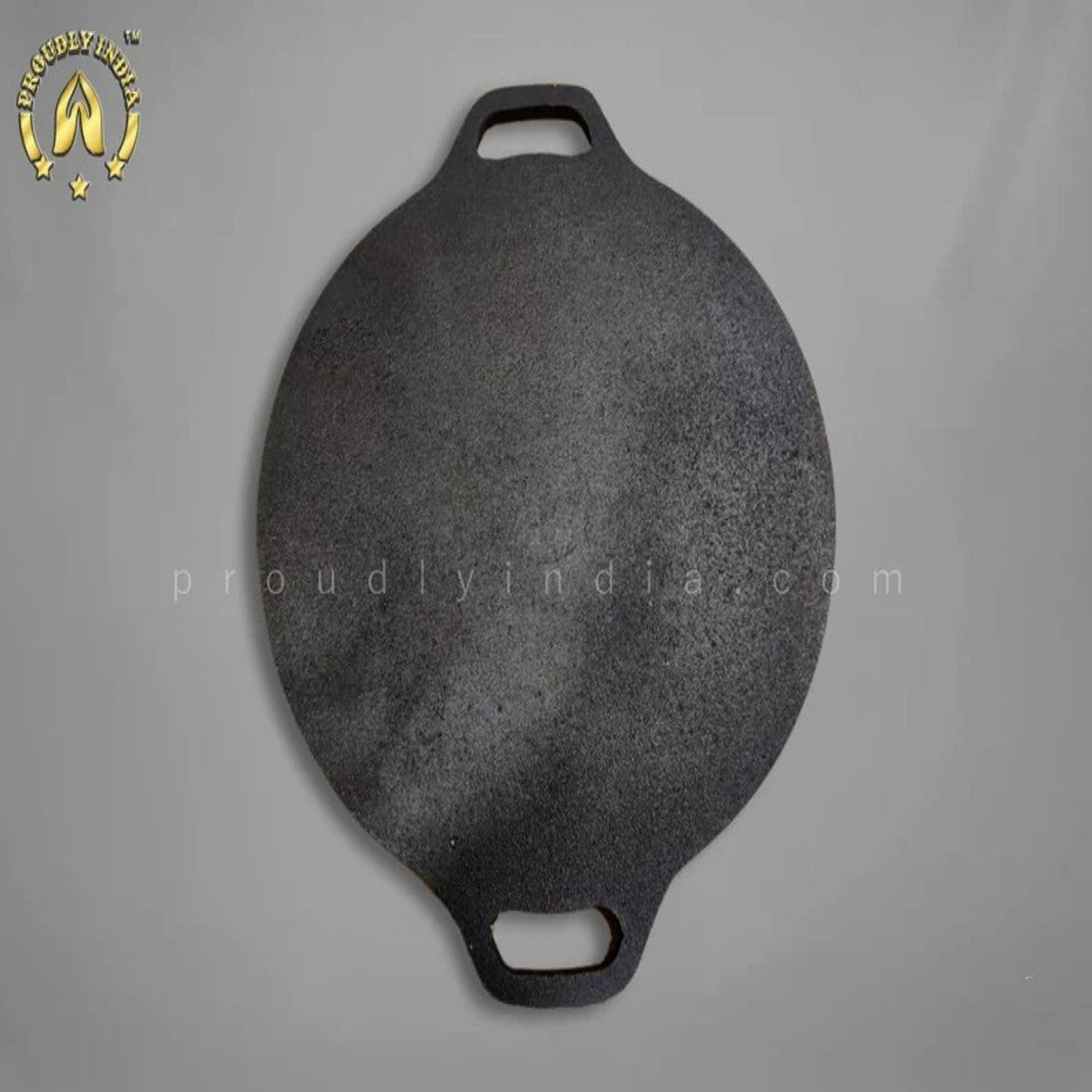 12 Inch Induction Base Cast Iron Dosa Tawa with Dual Handle