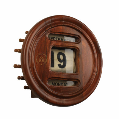 Brown Wooden Wall Calendar