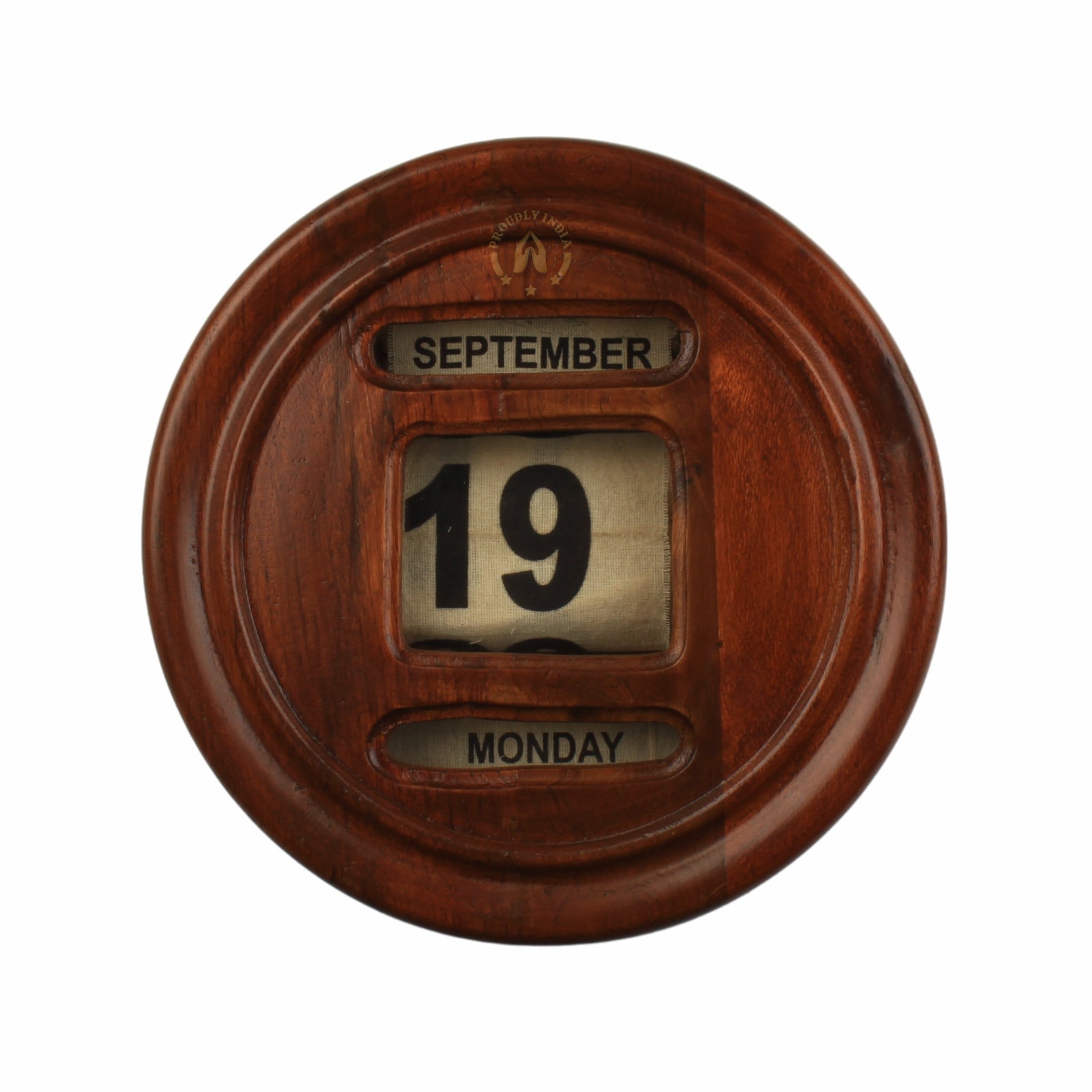 Brown Wooden Wall Calendar