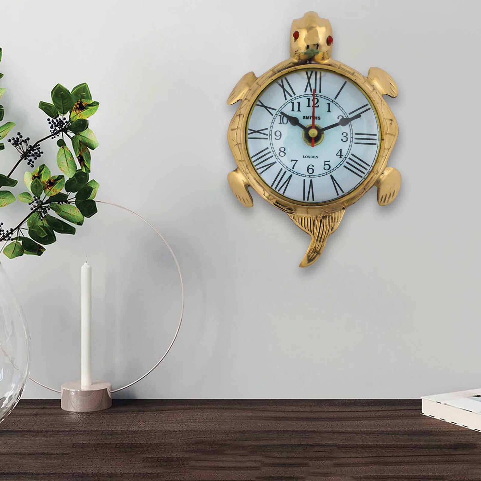 Brass Tutle Wall Clock