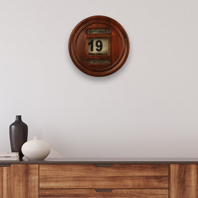 Brown Wooden Wall Calendar
