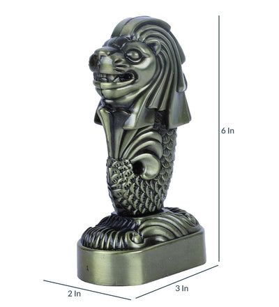 Lion Head Copper Metal Animal Figurine