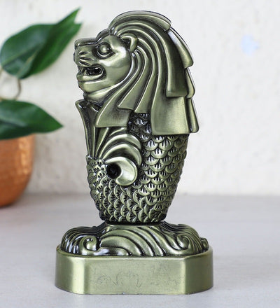 Lion Head Copper Metal Animal Figurine