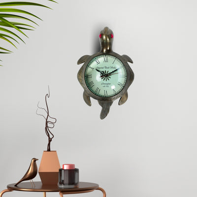 Gold Turtle 10 Inch Dial Wall Clock