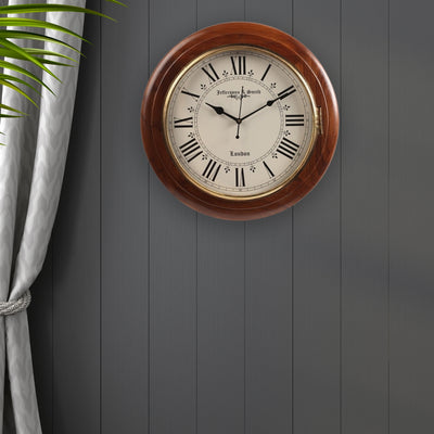 Solid Wood Round Jeffersonn Smith Wall Clock